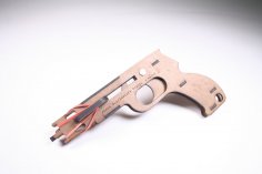 Wooden Laser Cut Jenga Pistol Free Vector