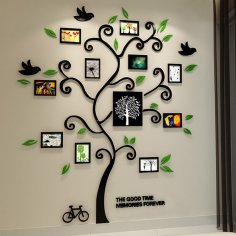 생명의 나무 블랙 3D 벽 데칼