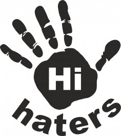 Hi Haters Decal Vector Free Vector