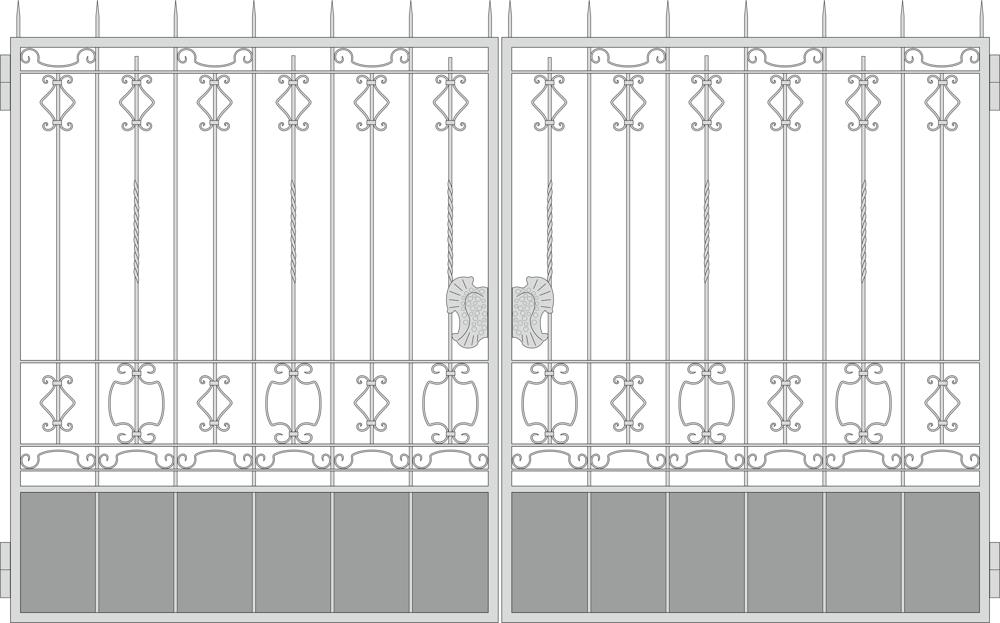 Vector de diseño de puertas forjadas