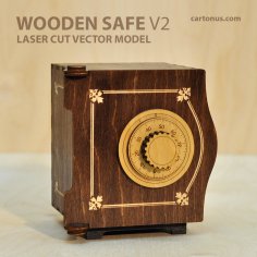 लकड़ी की तिजोरी v2 लेजर कट