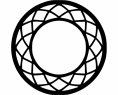 Archivo dxf de decoración de encaje de marco de círculo