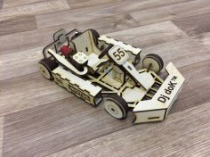 Laser Cut Go Kart Car 3mm Free Vector