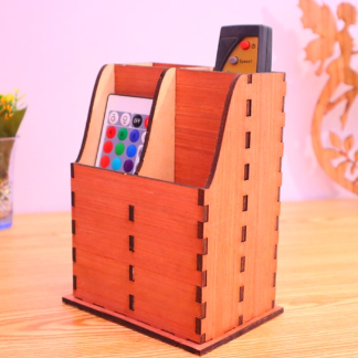 Laser Cut Remote Control Stand Holder Caddy DXF File