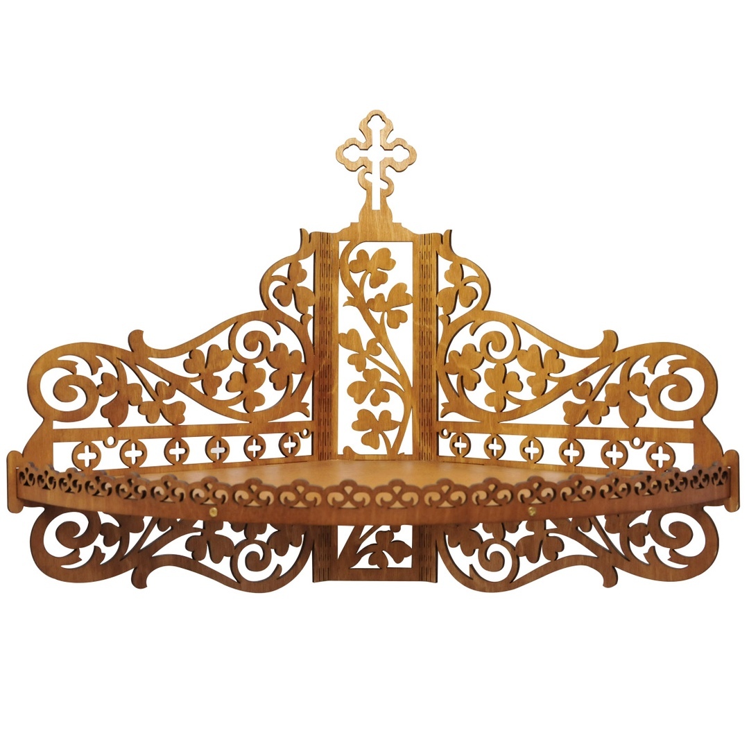 Лазерная резка деревянной полки для икон Христианский домашний алтарь