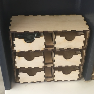 Laser Cut Stackable Box With Drawers DXF File