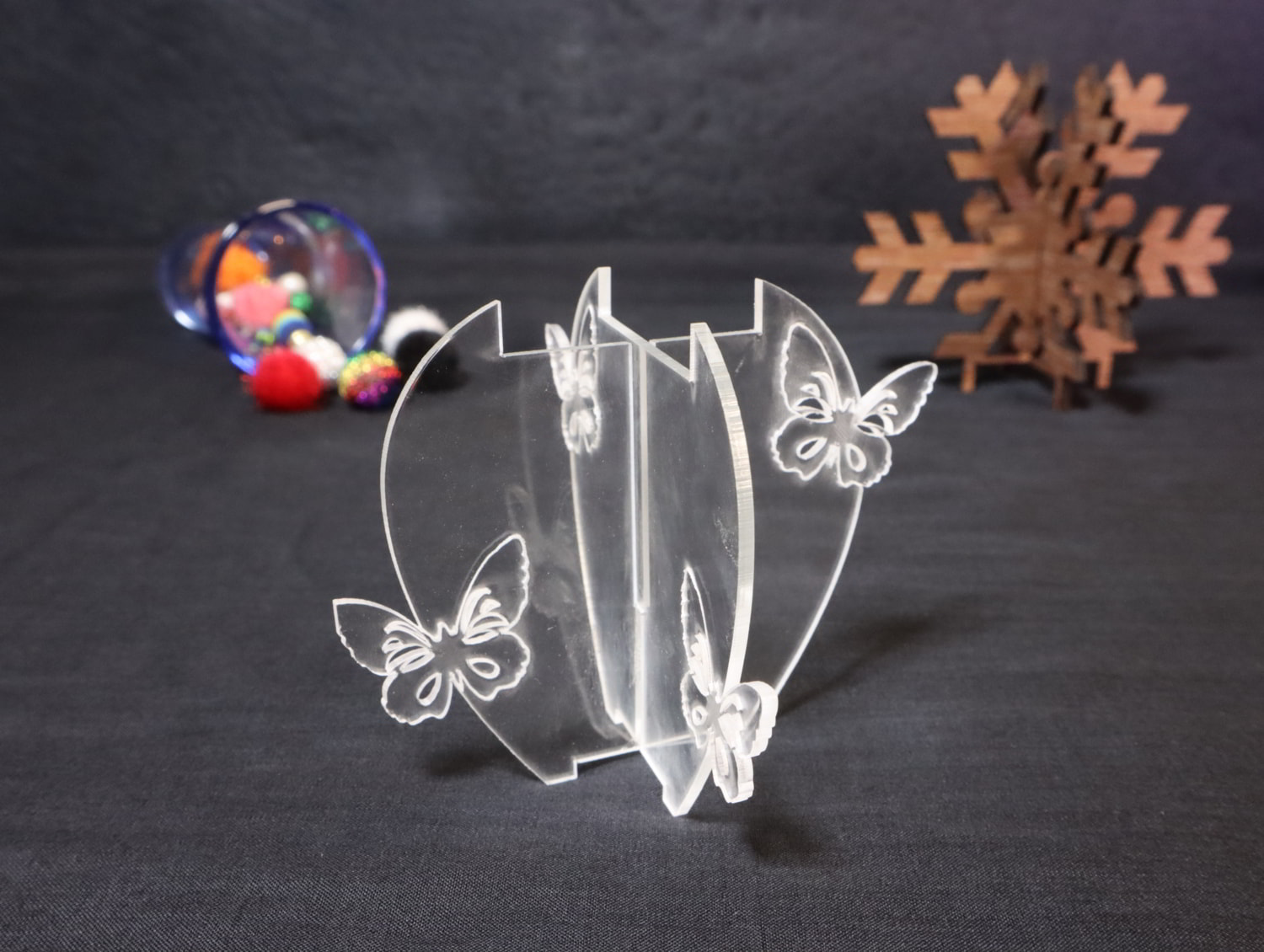 Laser Cut Butterfly Tealight Candle Holder Acrylic 3mm Free Vector