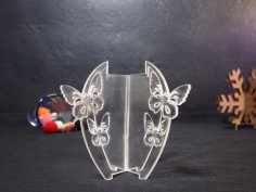 Laser Cut Butterfly Tealight Candle Holder Acrylic 3mm Free Vector