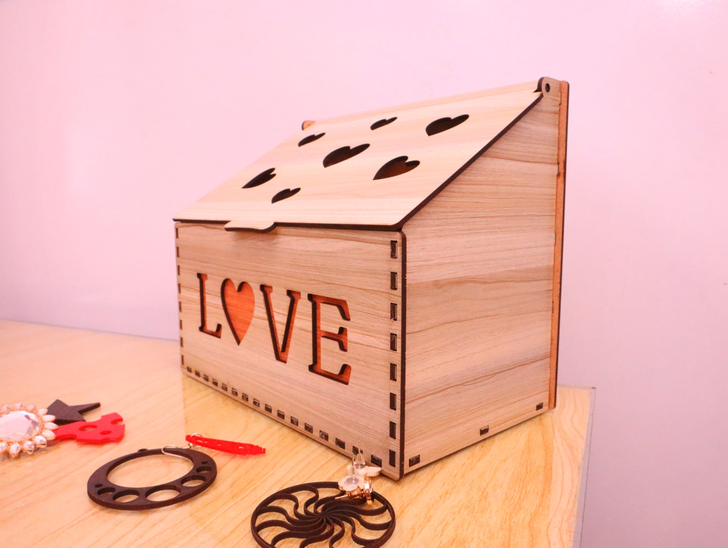 Laser Cut Jewelry Box 3mm Free Vector