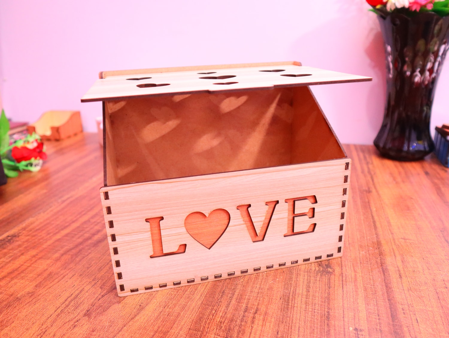 Laser Cut Jewelry Box 3mm Free Vector