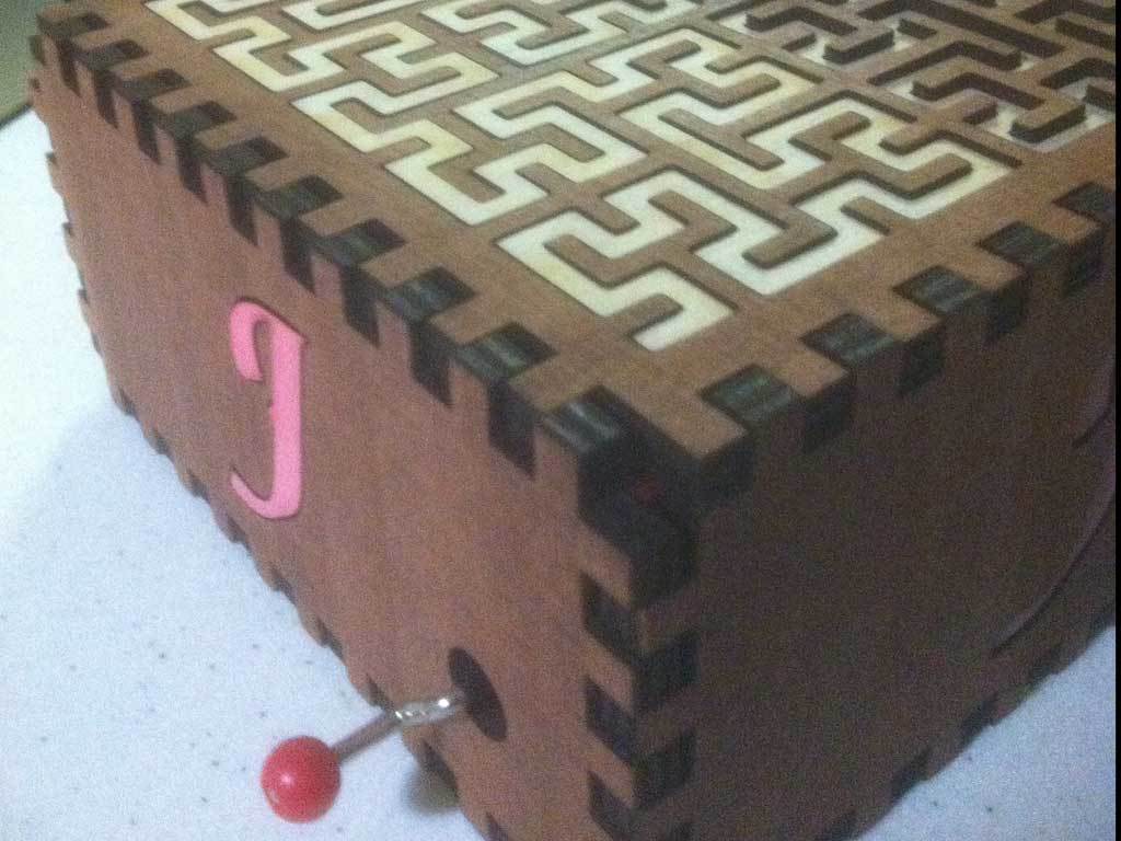 Laser Cut Hilbert Curve Wooden Fractal Music Box Free Vector