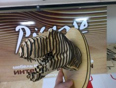 Laser Cut Dinosaur Tirex Head Wall Decor DXF File