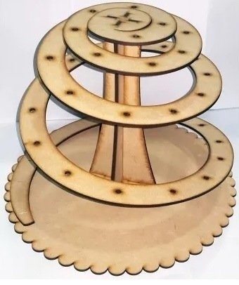 Laser Cut Wooden Lollipop Stand DXF File