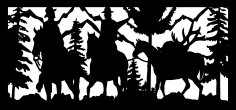 28 X 60 Hai Thợ săn Đóng gói Nghệ thuật Plasma Elk của họ