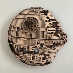 Laser Cut Death Star – Star Wars Layered Art Free Vector
