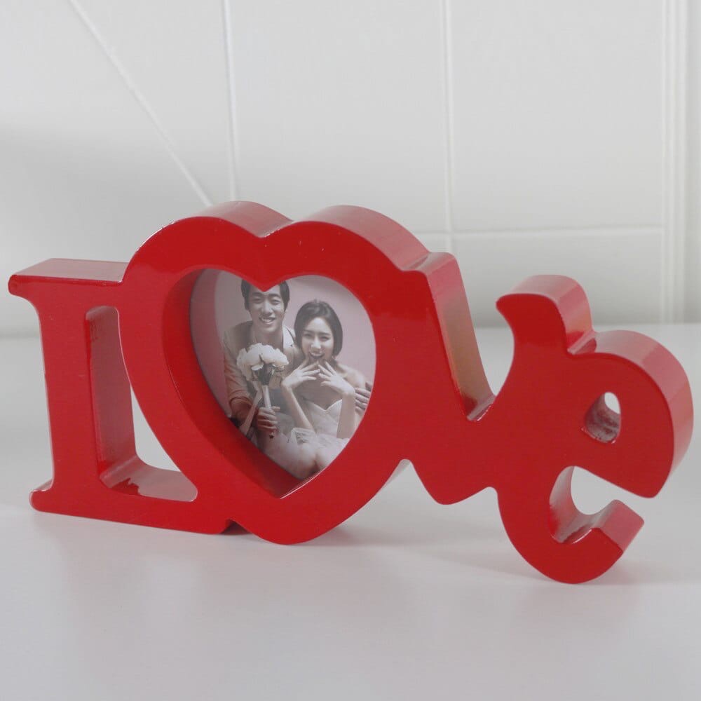 Laser Cut Love Couple Photo Frame Free Vector