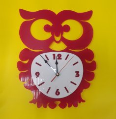 Đồng hồ treo tường Acrylic Cut Owl bằng Laser