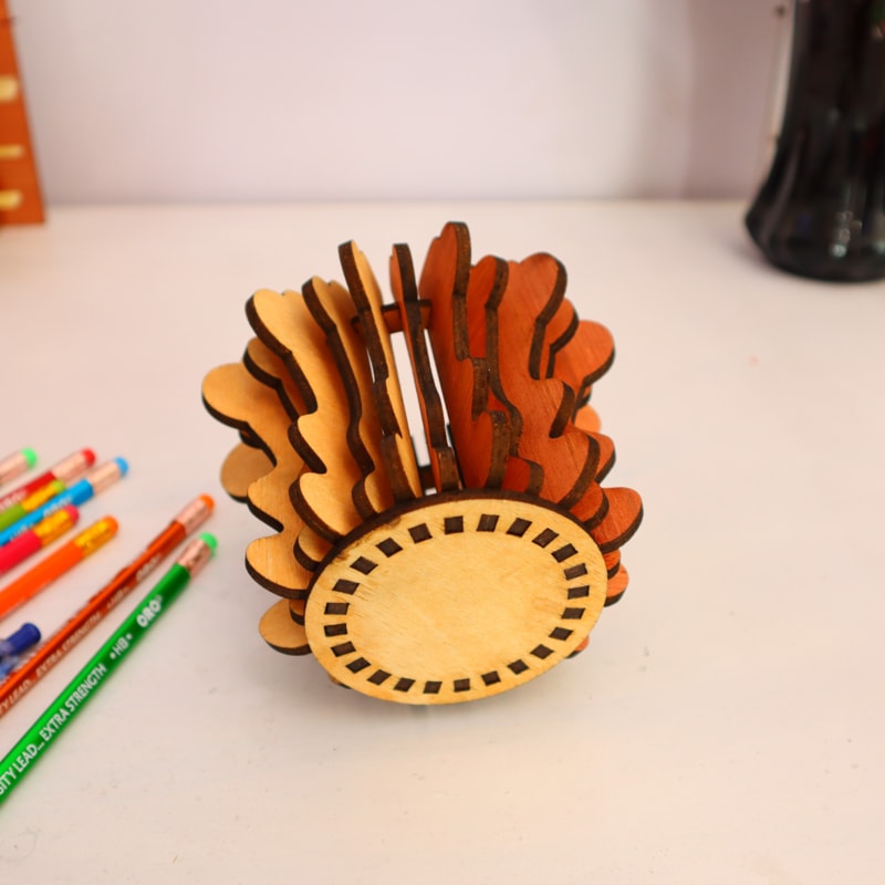 Laser Cut Pen Pencil Holder Plywood 4mm DXF File