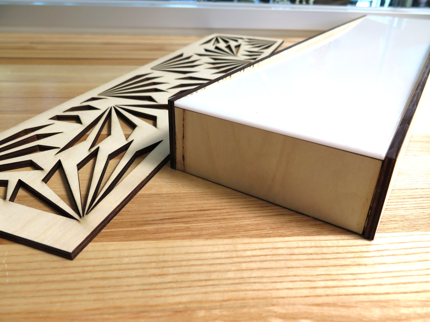 Laser Cut Decor Desk Light Plywood Acrylic Free Vector