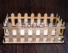 Laser Cut Picket Fence Box Free Vector