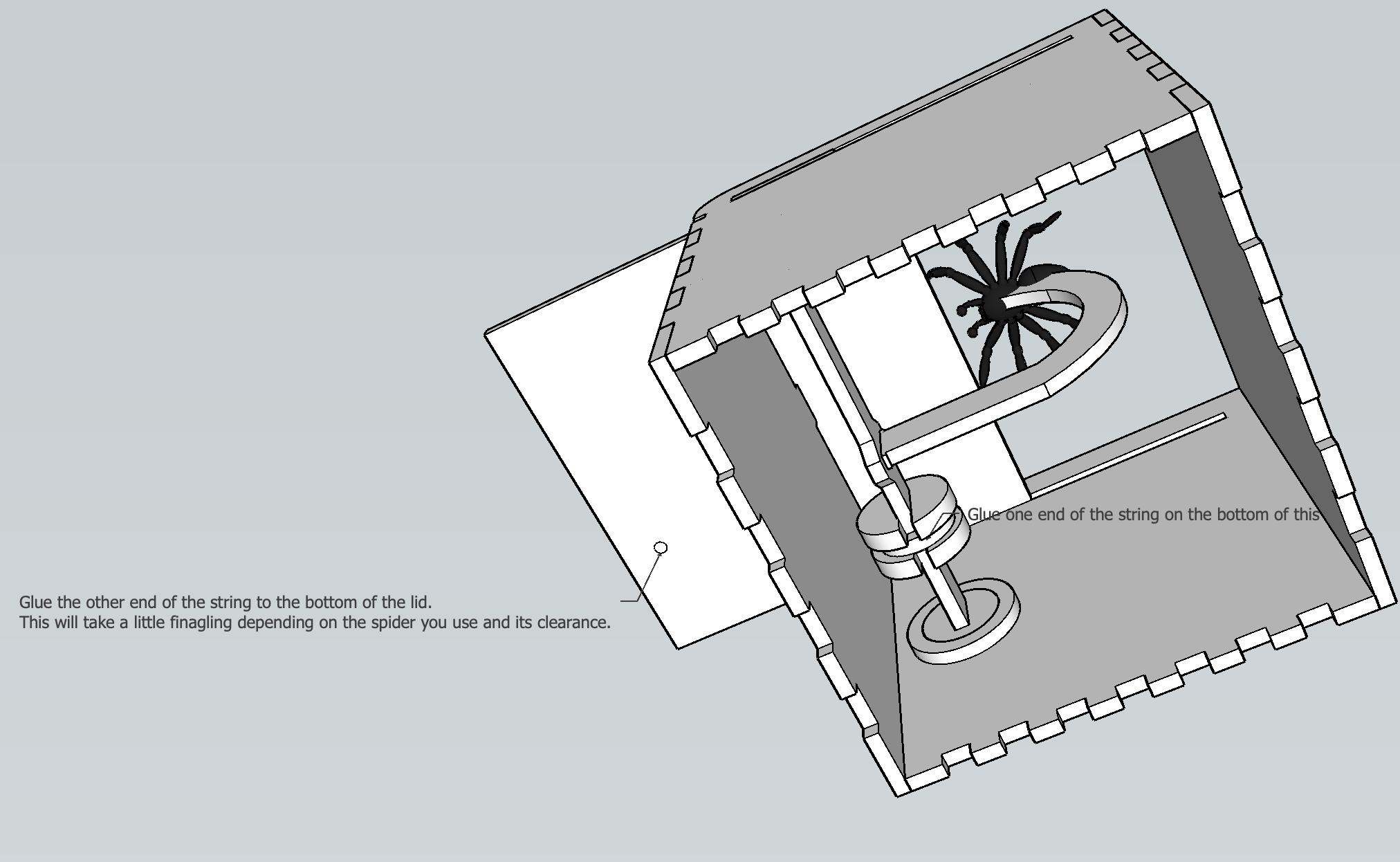 Laser Cut Spider Scare Box SVG File