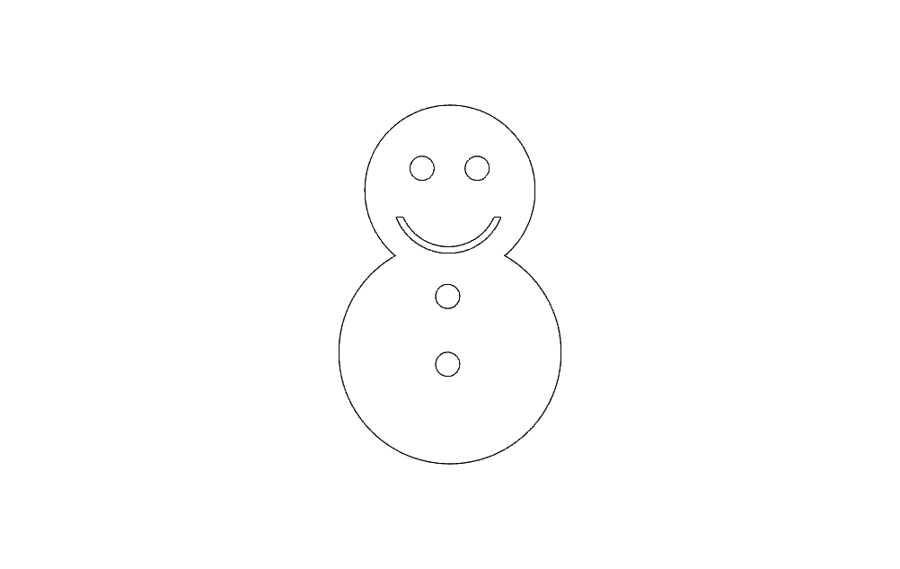 dxf-файл значка снеговика