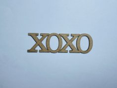 Laser Cut Wooden Xoxo Cutout Free Vector