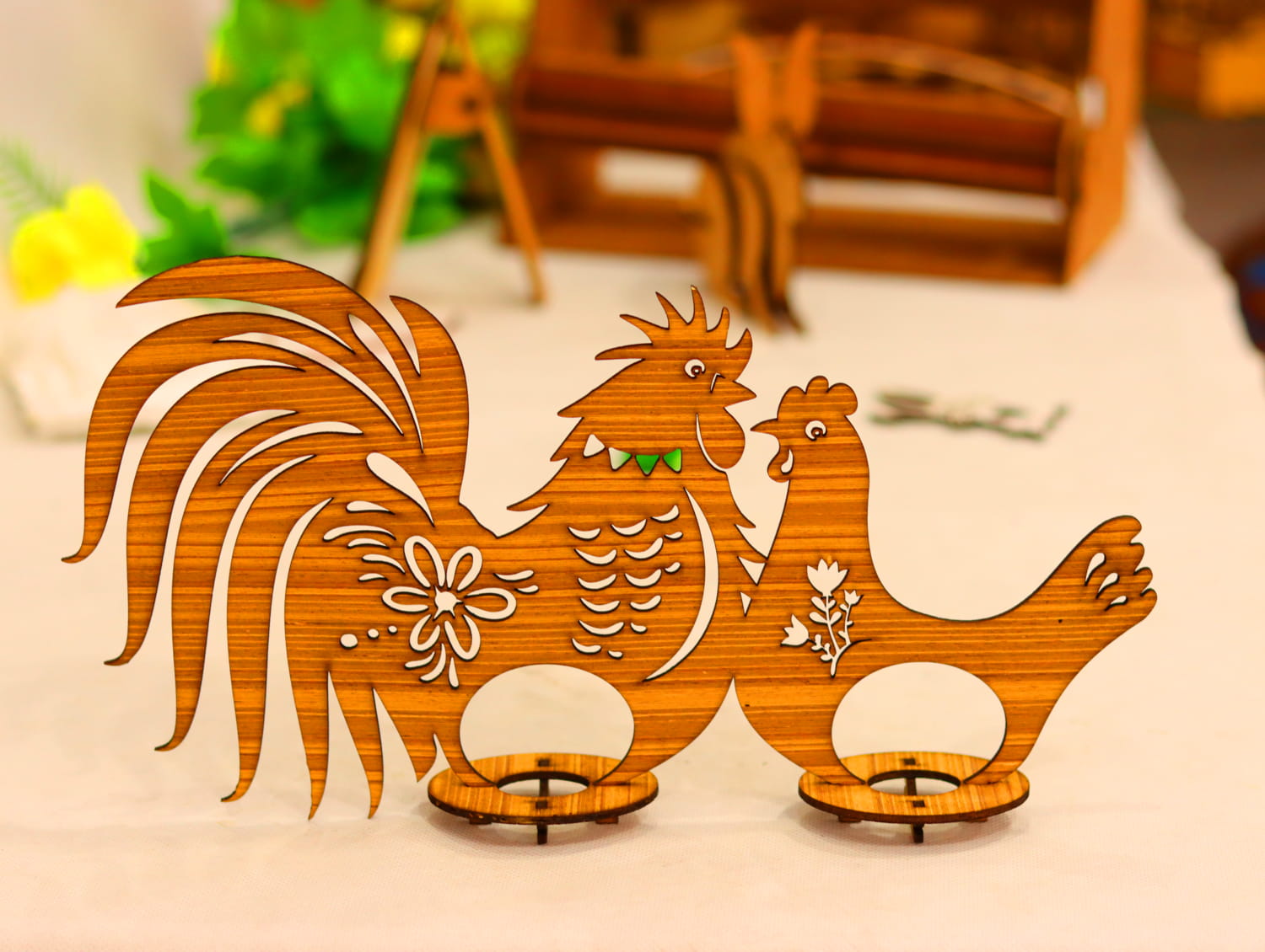 Laser Cut Chicken Egg Holder 3mm Free Vector