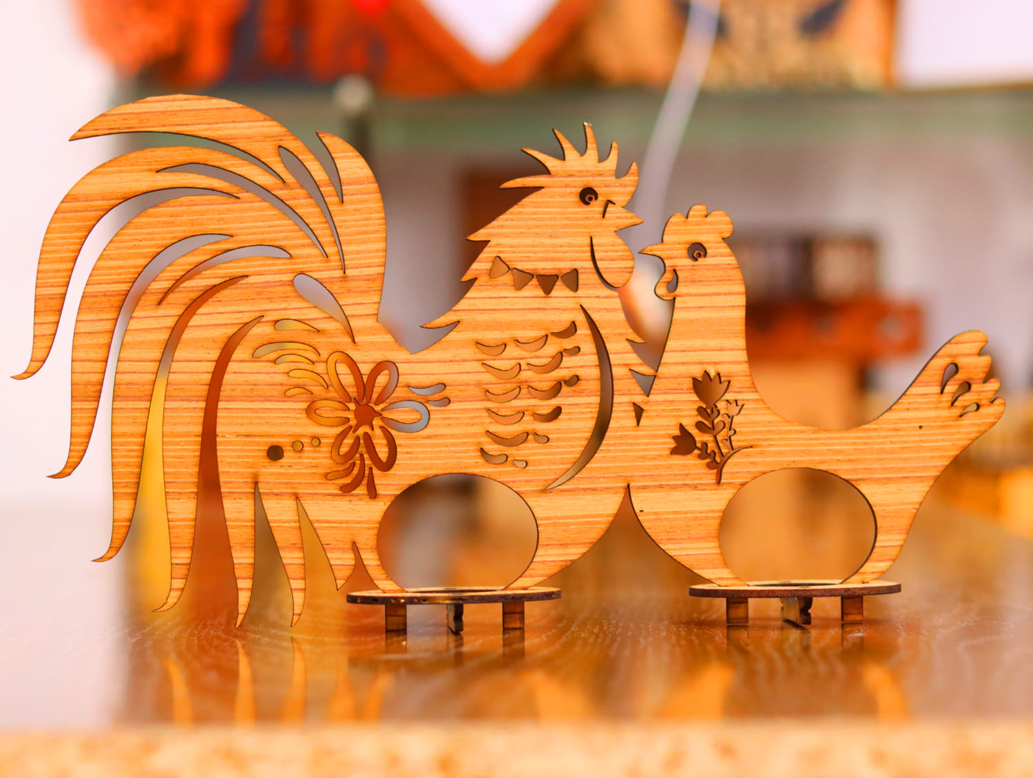 Laser Cut Chicken Egg Holder 3mm Free Vector