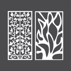 Decorative Floral Patterns For CNC Laser Cutting Free Vector