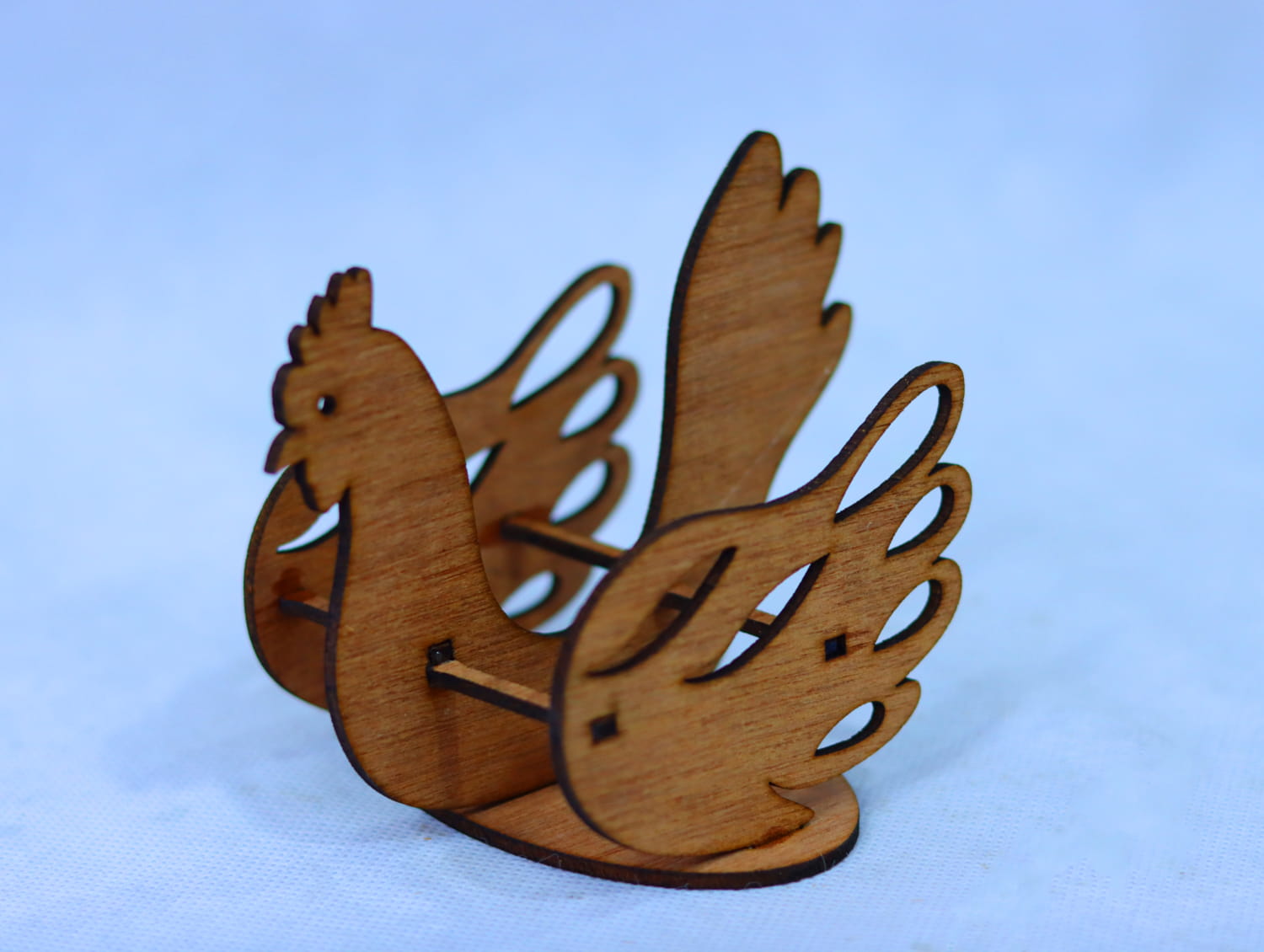 Laser Cut Wooden Easter Chicken 3mm Free Vector