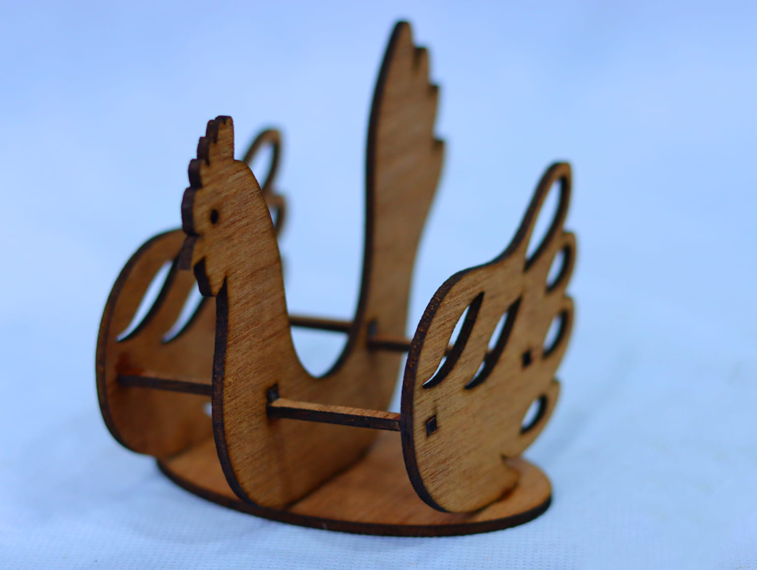 Laser Cut Wooden Easter Chicken 3mm Free Vector