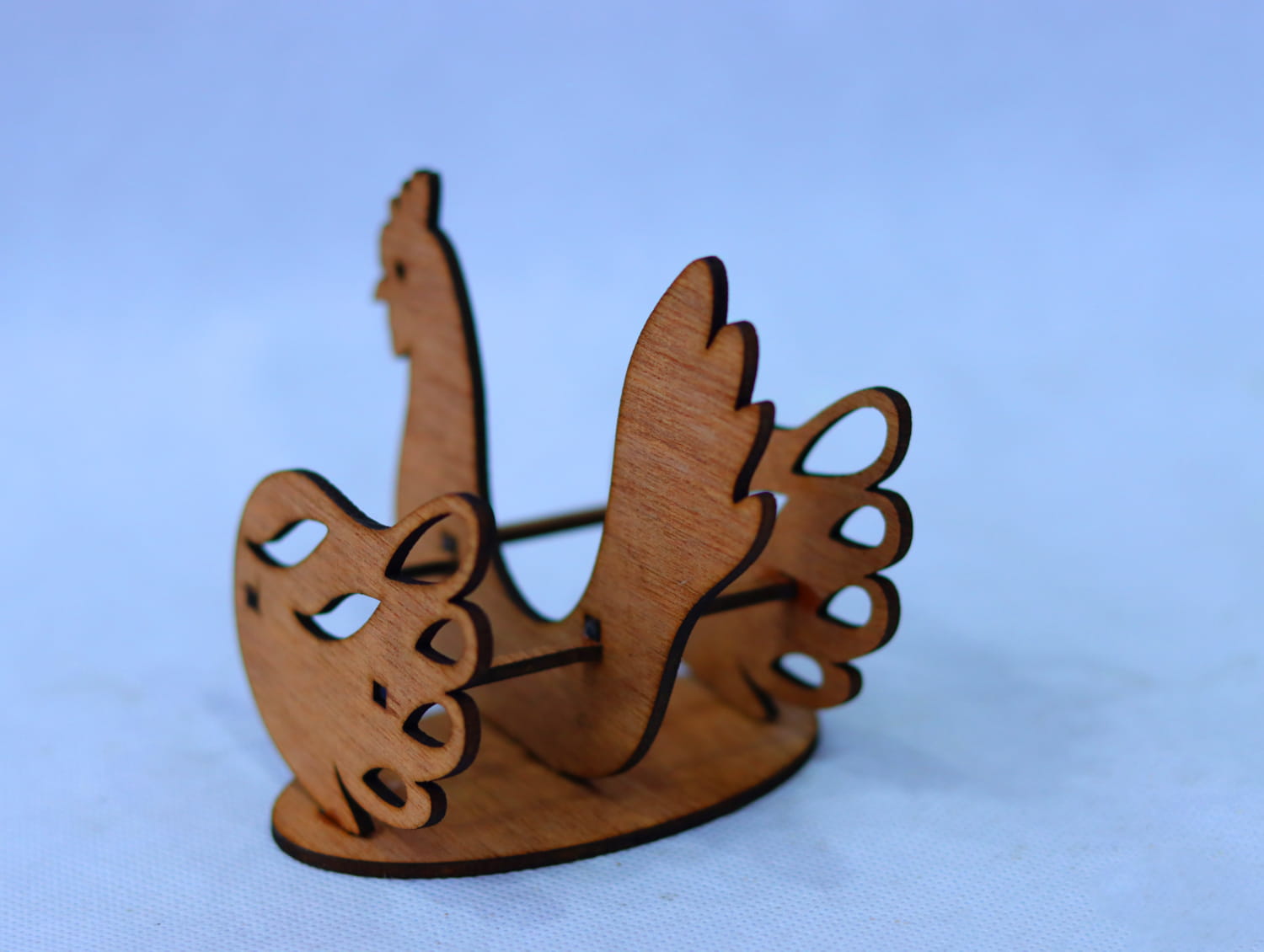 Laser Cut Wooden Easter Chicken 3mm Free Vector