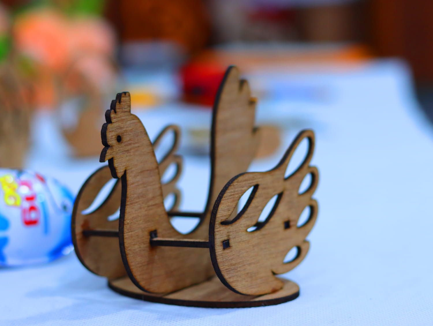 Laser Cut Wooden Easter Chicken 3mm Free Vector