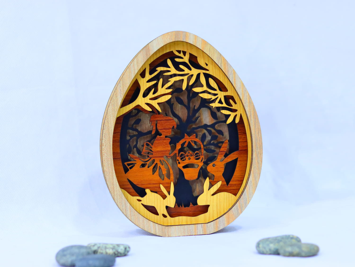 Laser Cut Layered Easter Egg 3mm Free Vector