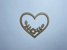 Laser Cut Unfinished Wood Growing Heart Shape Craft Free Vector