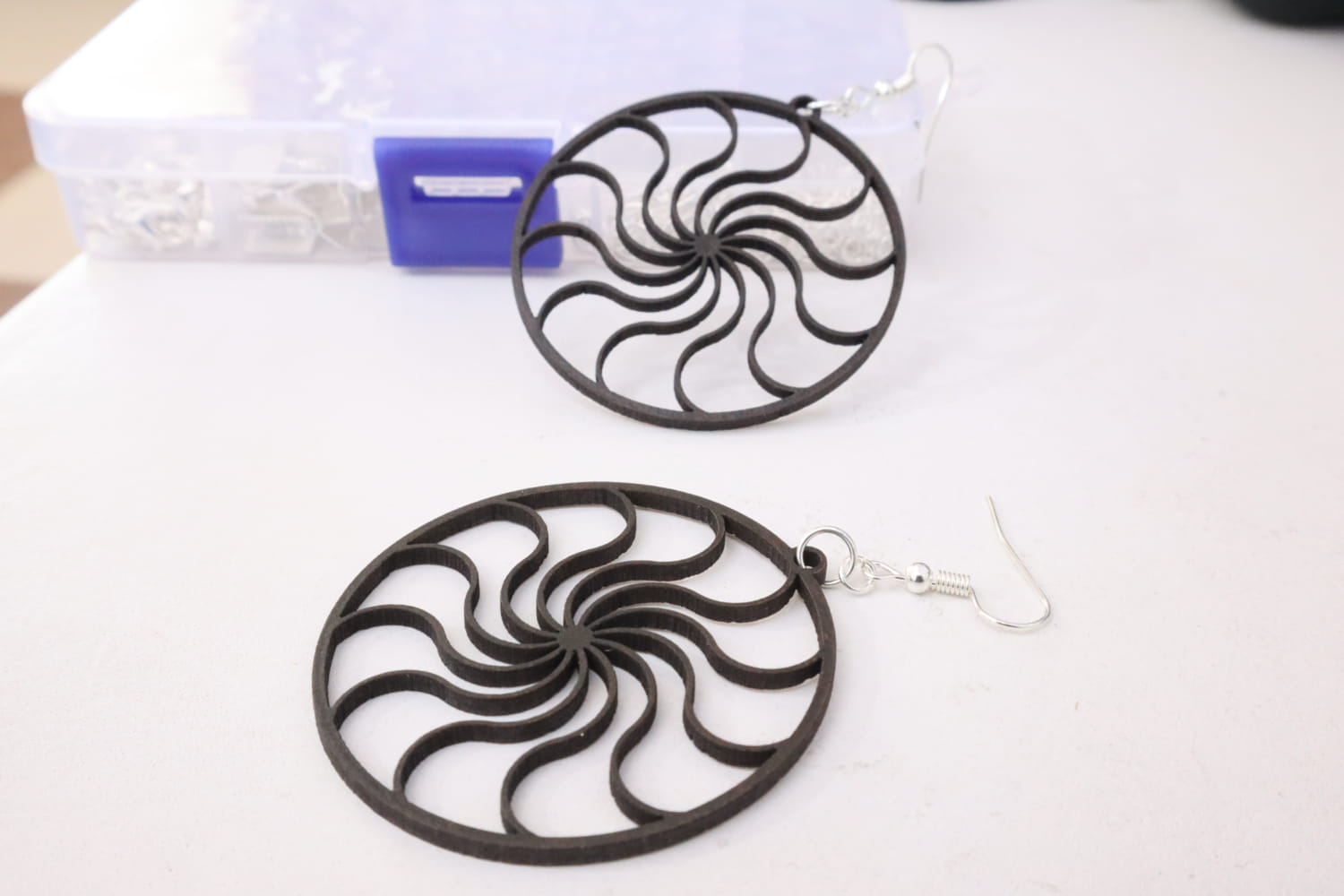 Laser Cut Large Circular Earrings Free Vector