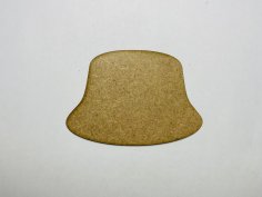 Laser Cut Bucket Hat Wood Cutout Unfinished Wood Craft Blank Free Vector