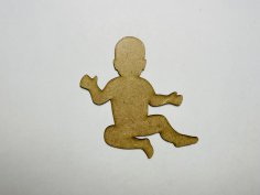 Laser Cut Baby Shape Unfinished Wood Baby Cutout Free Vector