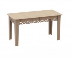 Table en bois décorative