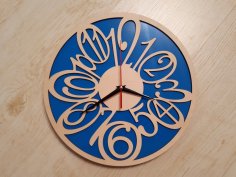 Plywood Clock Laser Cut Free Vector