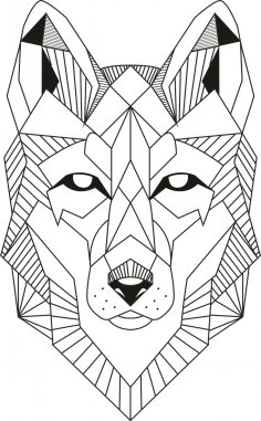 Wolf Lineart Free Vector