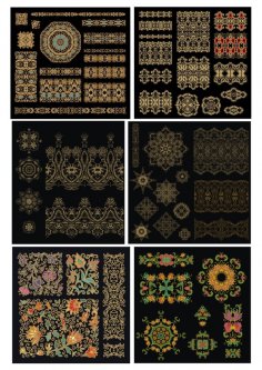 Elementos de diseño de lujo Golden Mandala