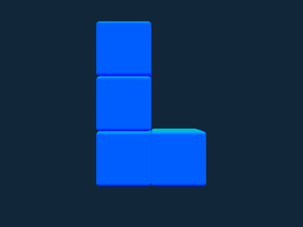 Bloco Tetris L arquivo stl