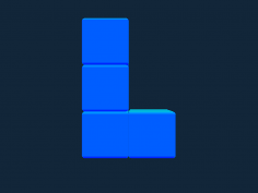 Tetris blok L plik stl