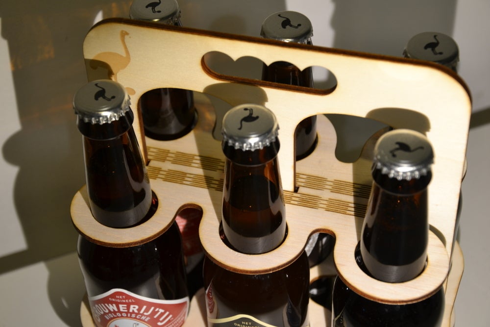 Laser Cut Beer Crate Six Pack 4mm Plywood SVG File Free