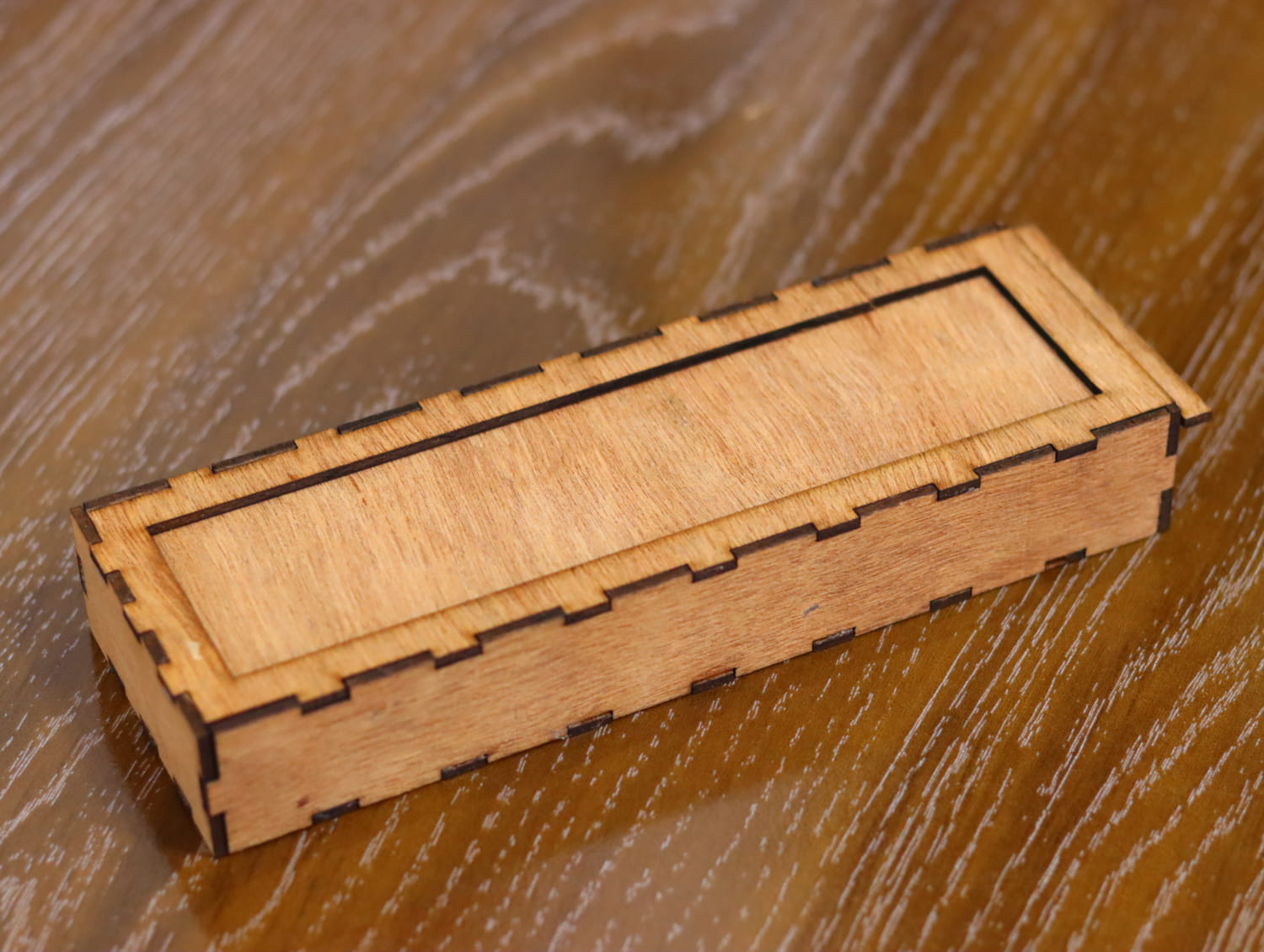 Laser Cut Wooden Pencil Case 3mm Free Vector