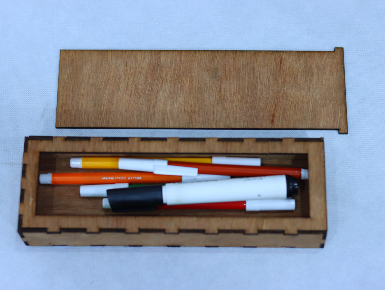 Laser Cut Wooden Pencil Case 3mm Free Vector