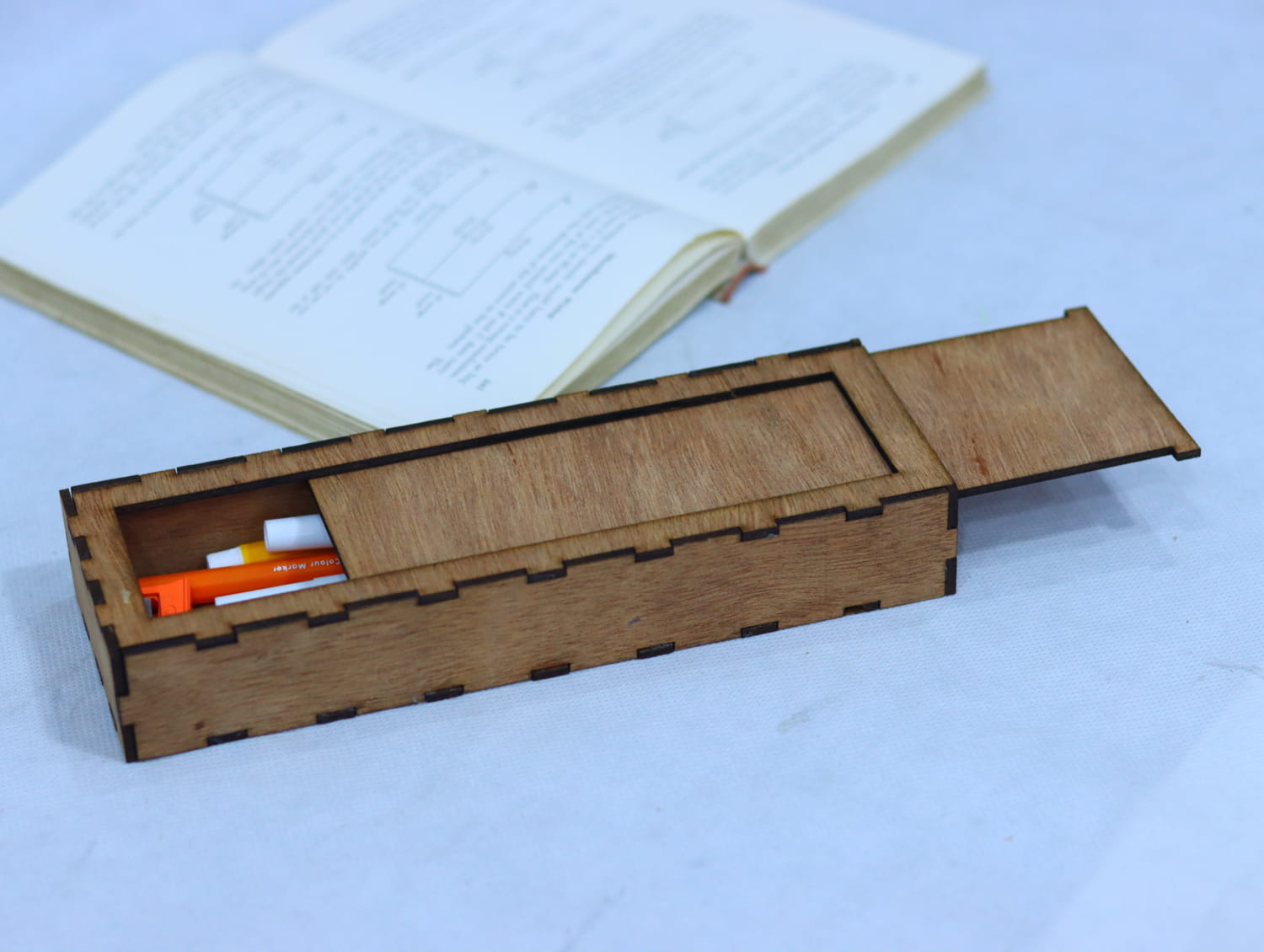 Laser Cut Wooden Pencil Case 3mm Free Vector