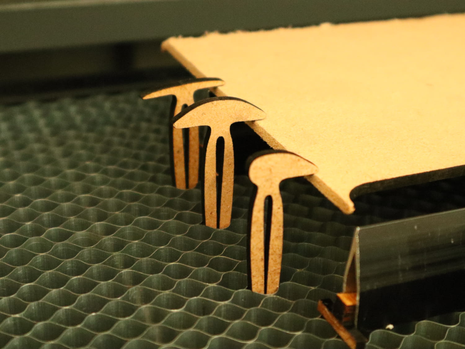 Laser Cut Honeycomb Pins Free Vector